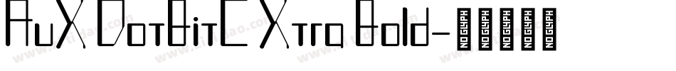 AuX DotBitC Xtra Bold字体转换